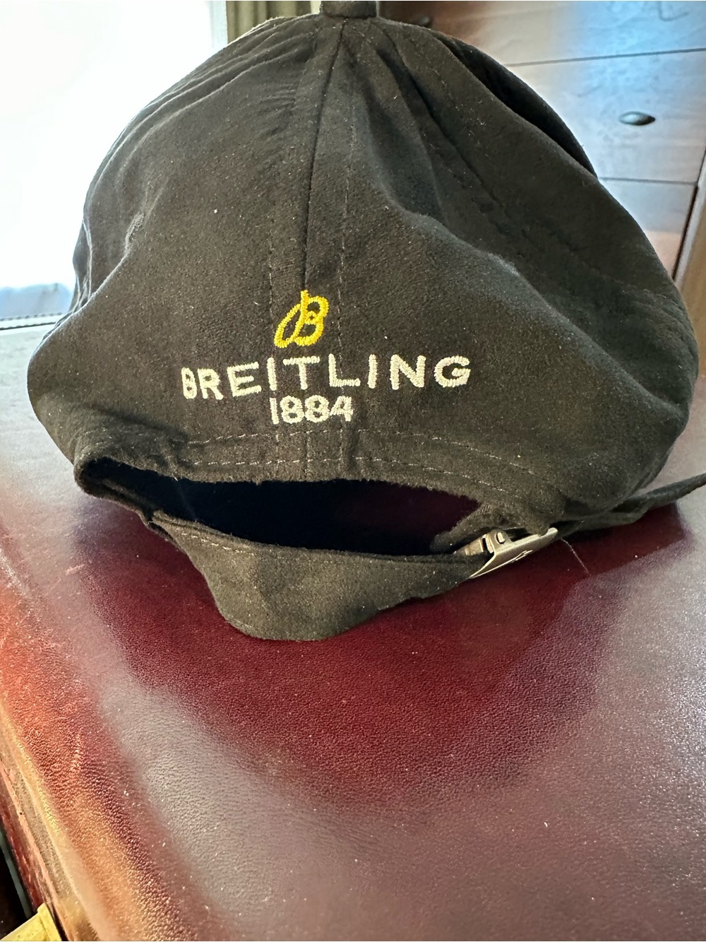 Breitling Black Yellow Logo Adjustable Baseball Cap Hat - Picture 3 of 4